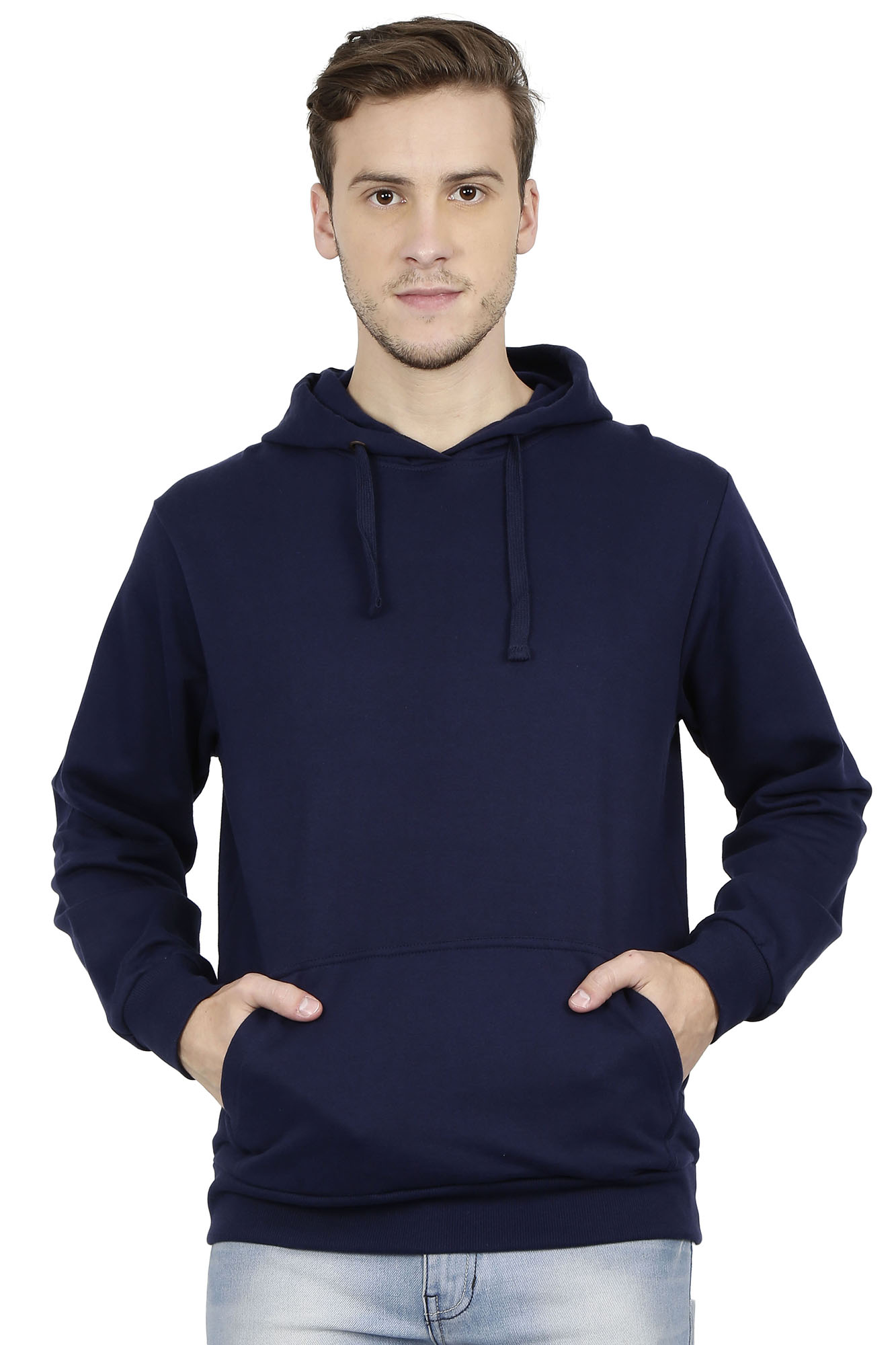 Navy Blue Hoodie Sweatshirt - meltmoon.com