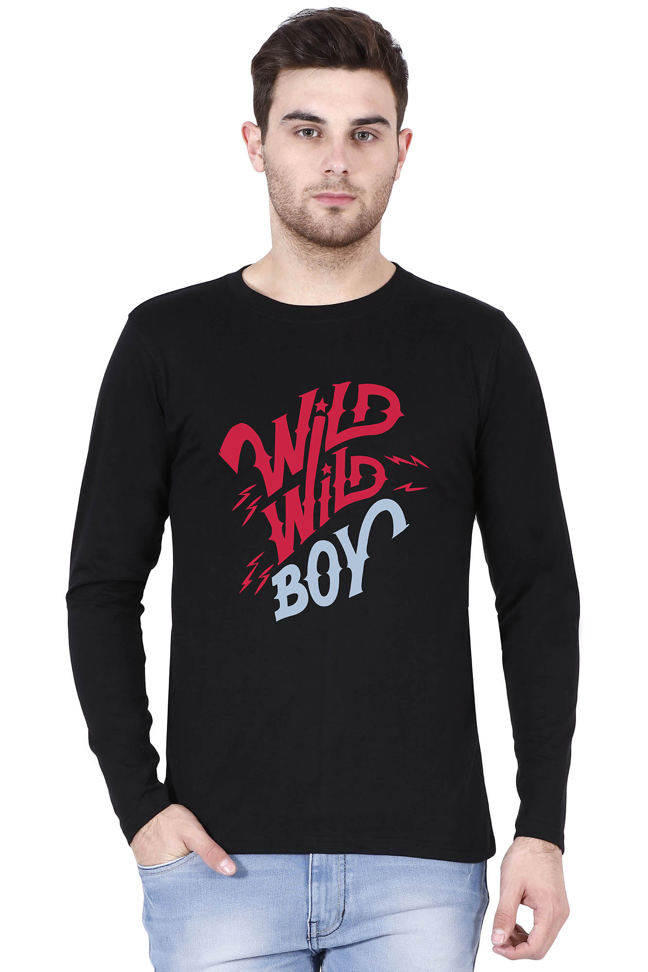 Wild Wild boy - Mens Full Sleeve Tshirt