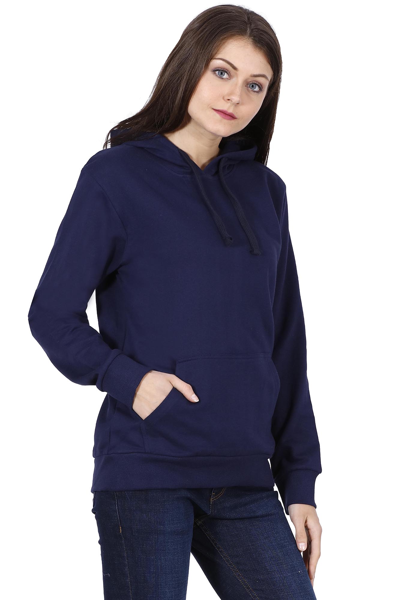 Women's Navy Blue Hoodie Sweatshirt