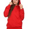 Red Hoodie Sweatshirt For Women