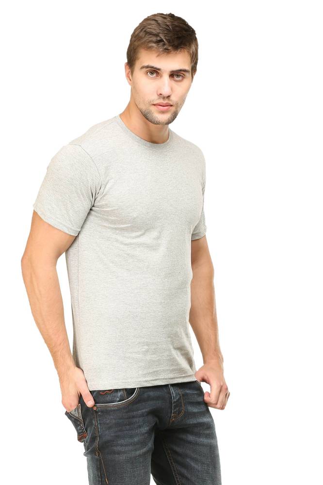 Solid Gray melange T-shirt