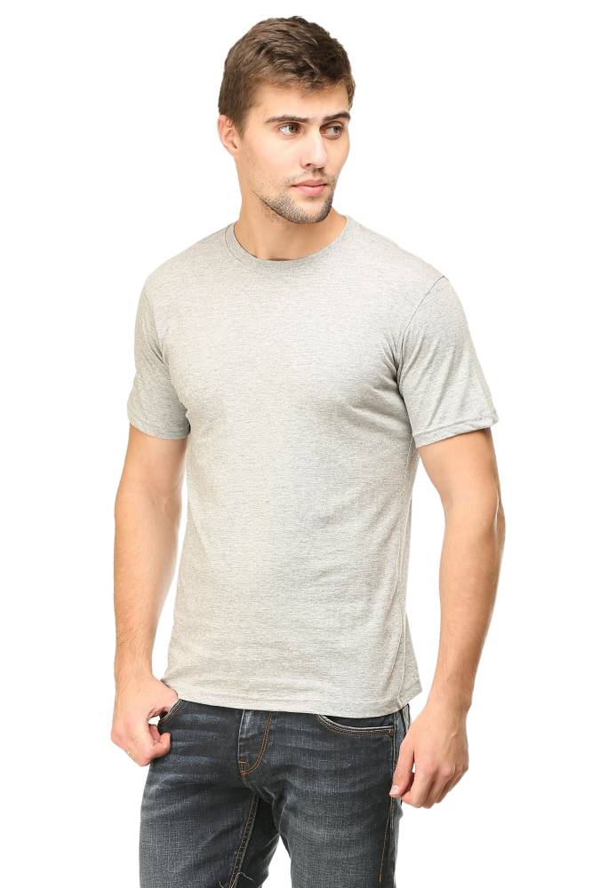 Solid Grey melange T-shirt