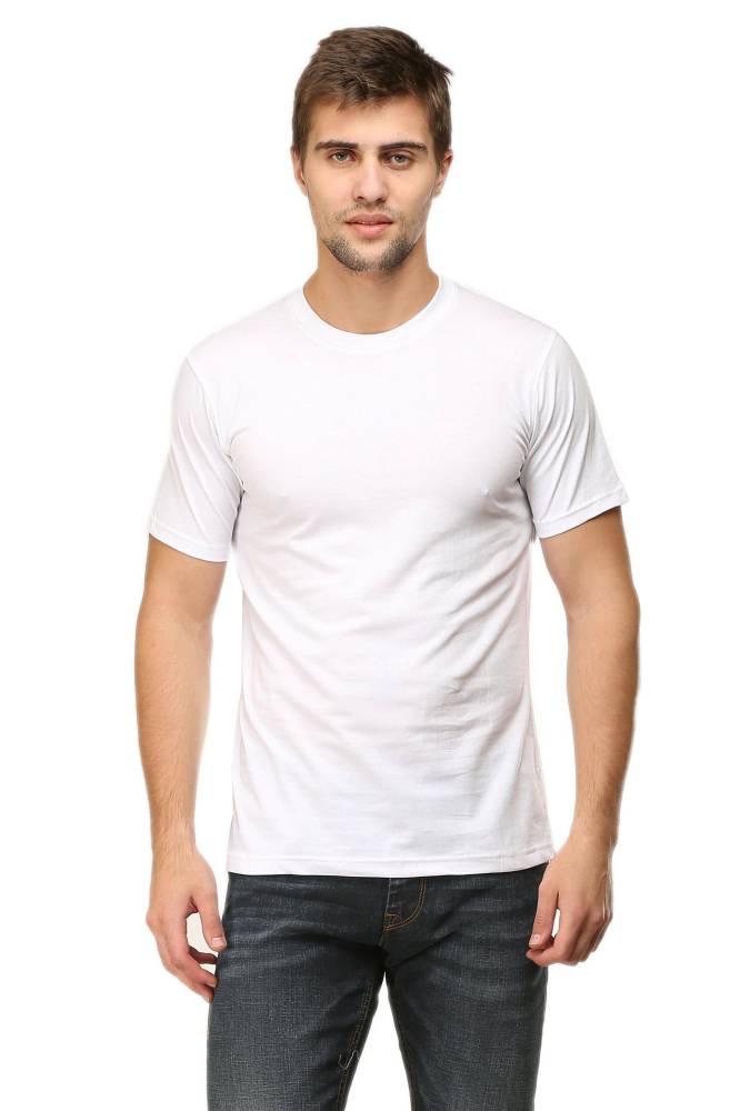 Men's Solid White Tshirt