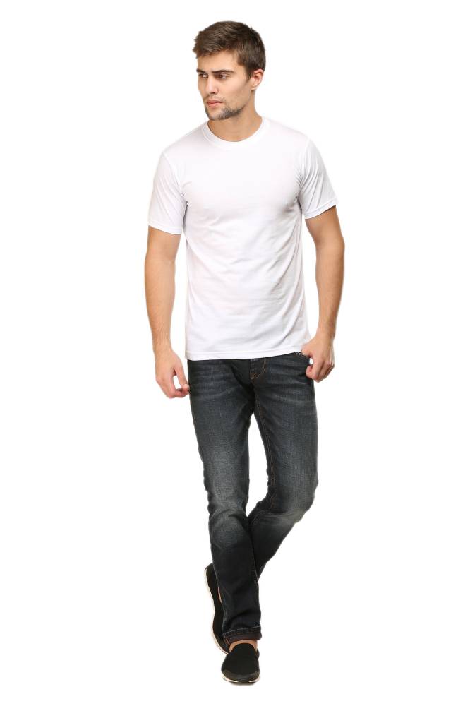 Men's Solid White Tshirt