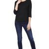 Women's Black Full Sleeve T-shirt