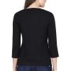 Women's Black Full Sleeve T-shirt