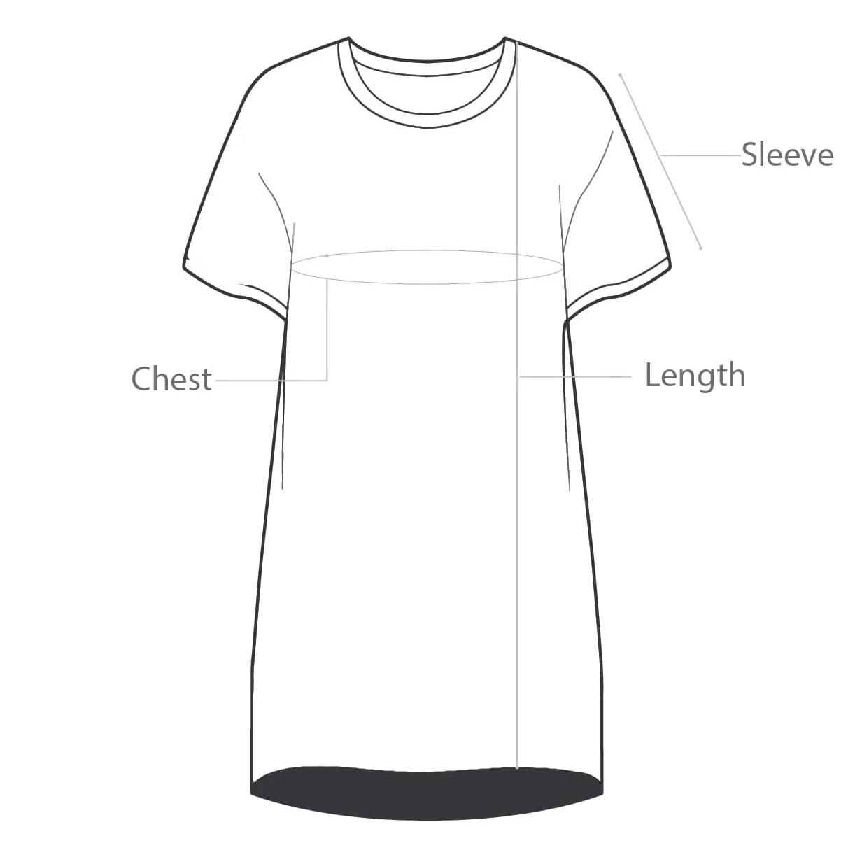 Tshirt Dress 3/4 Sleeve