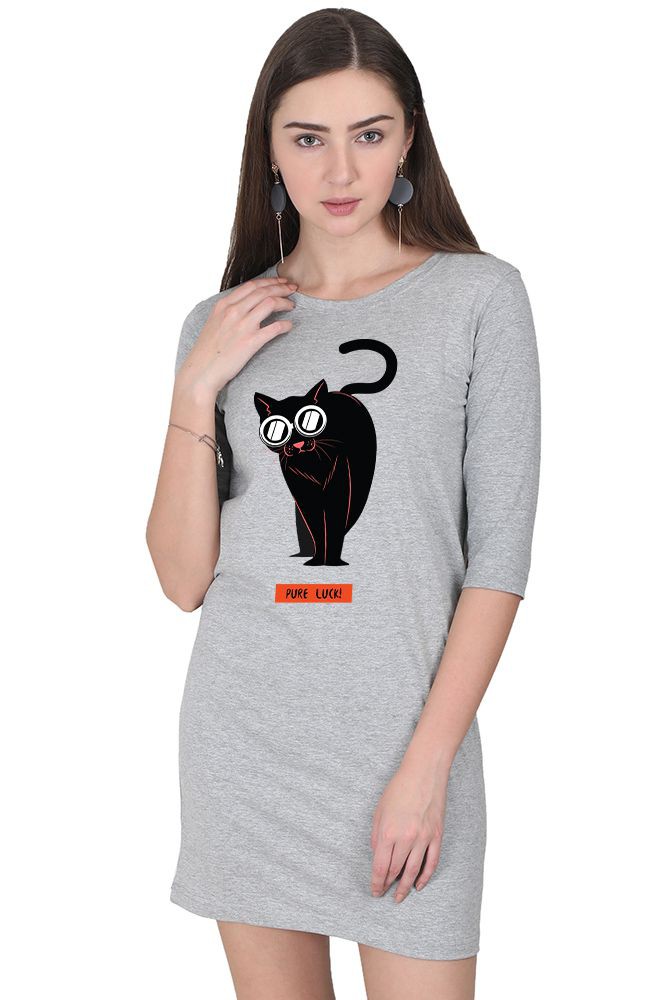 Pure Luck Cat Tshirt Dress Meltmoon