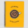 Life Begins After Coffee Printed Notepad