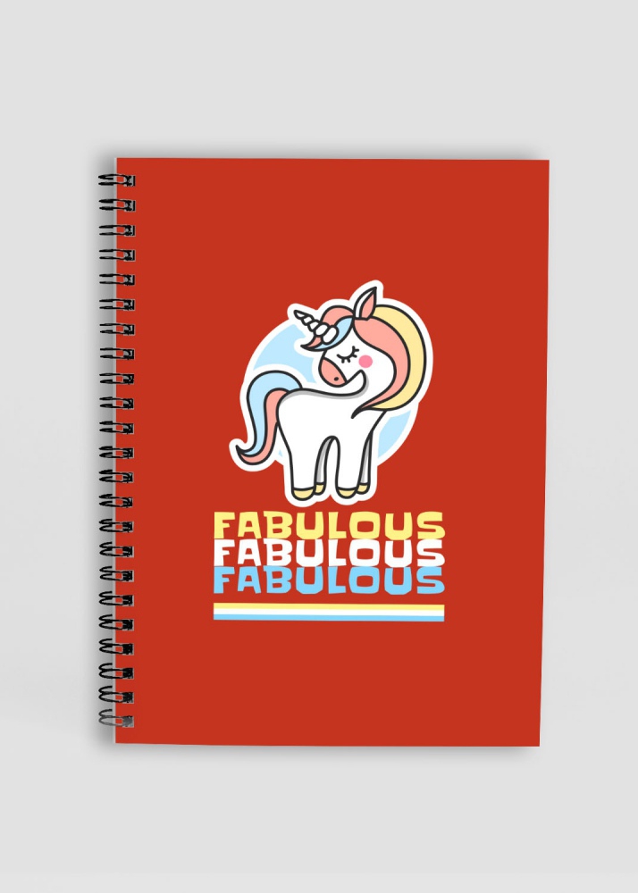 fabulous unicron A5 printed notebook
