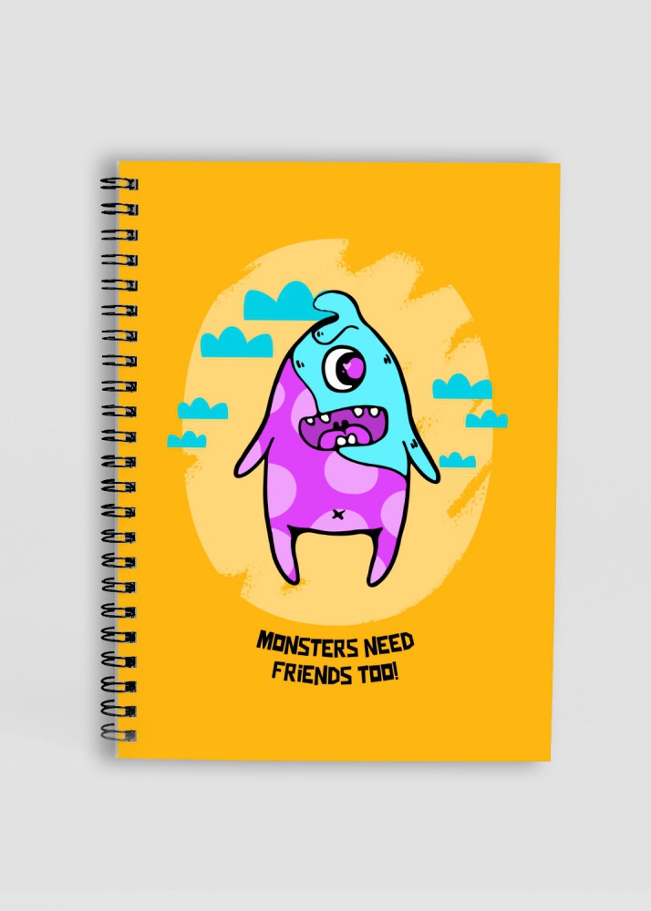 Monsters need friends too | A5 Notepad