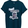 Do not Disturb tee for cat lovers petrol Blue