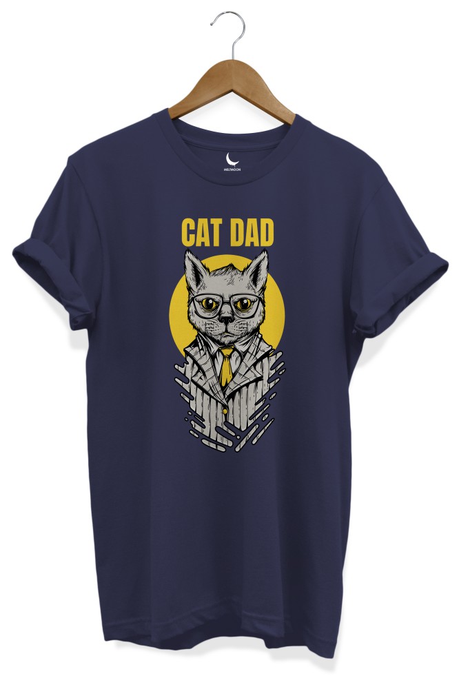Cat Dad Printed Tee for cat lovers